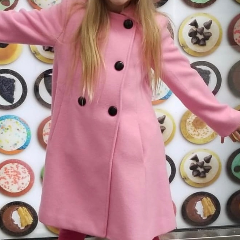 Girls Kate Spade Baby Pink Heavy Pea Coat